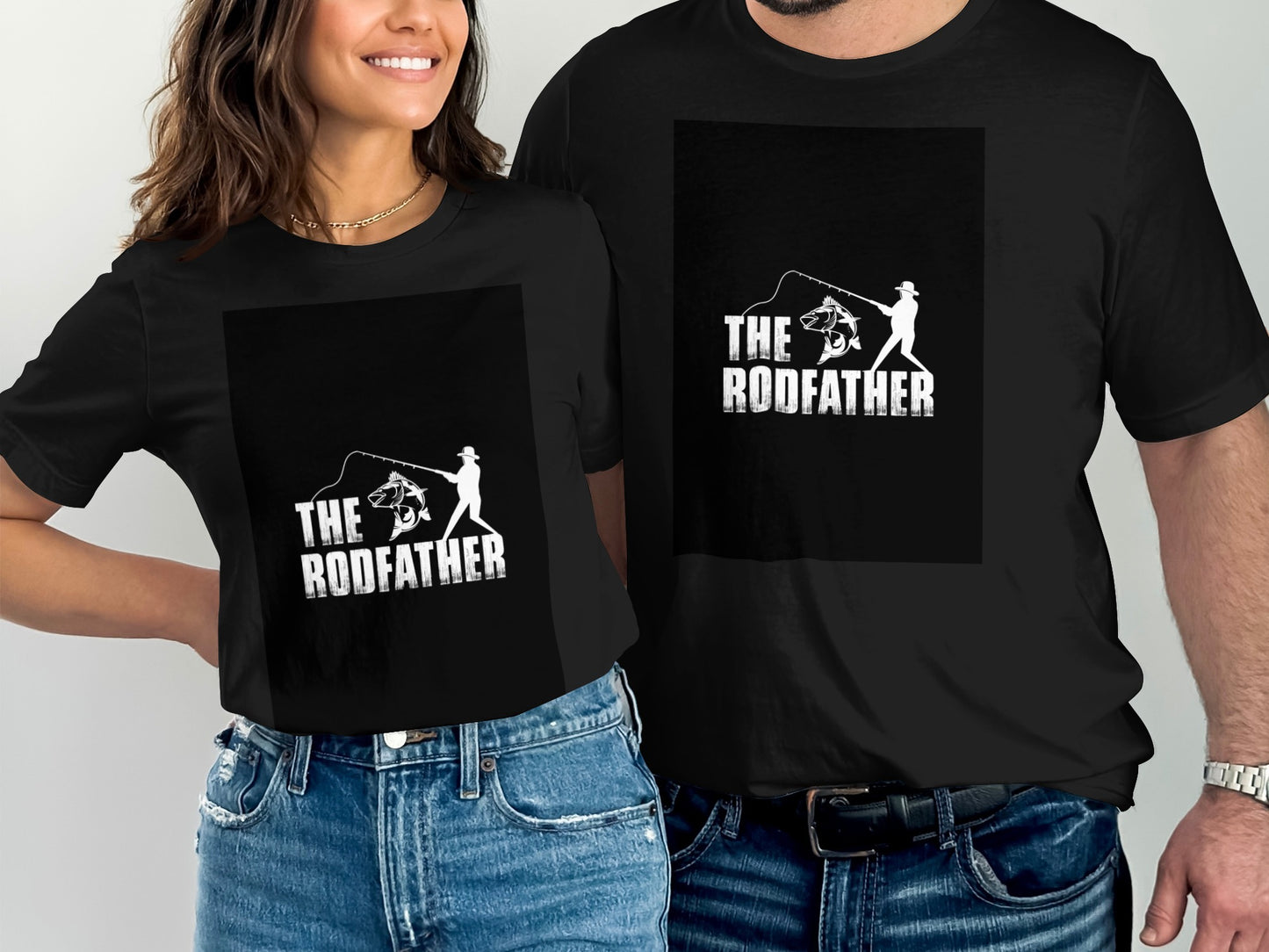The Rodfather Printed Fishing Themed T-Shirt