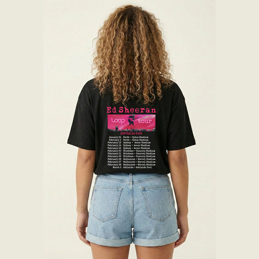 Ed Sheeran Australian Tour T-Shirt – Loop Tour 2026 Style Concert fan made