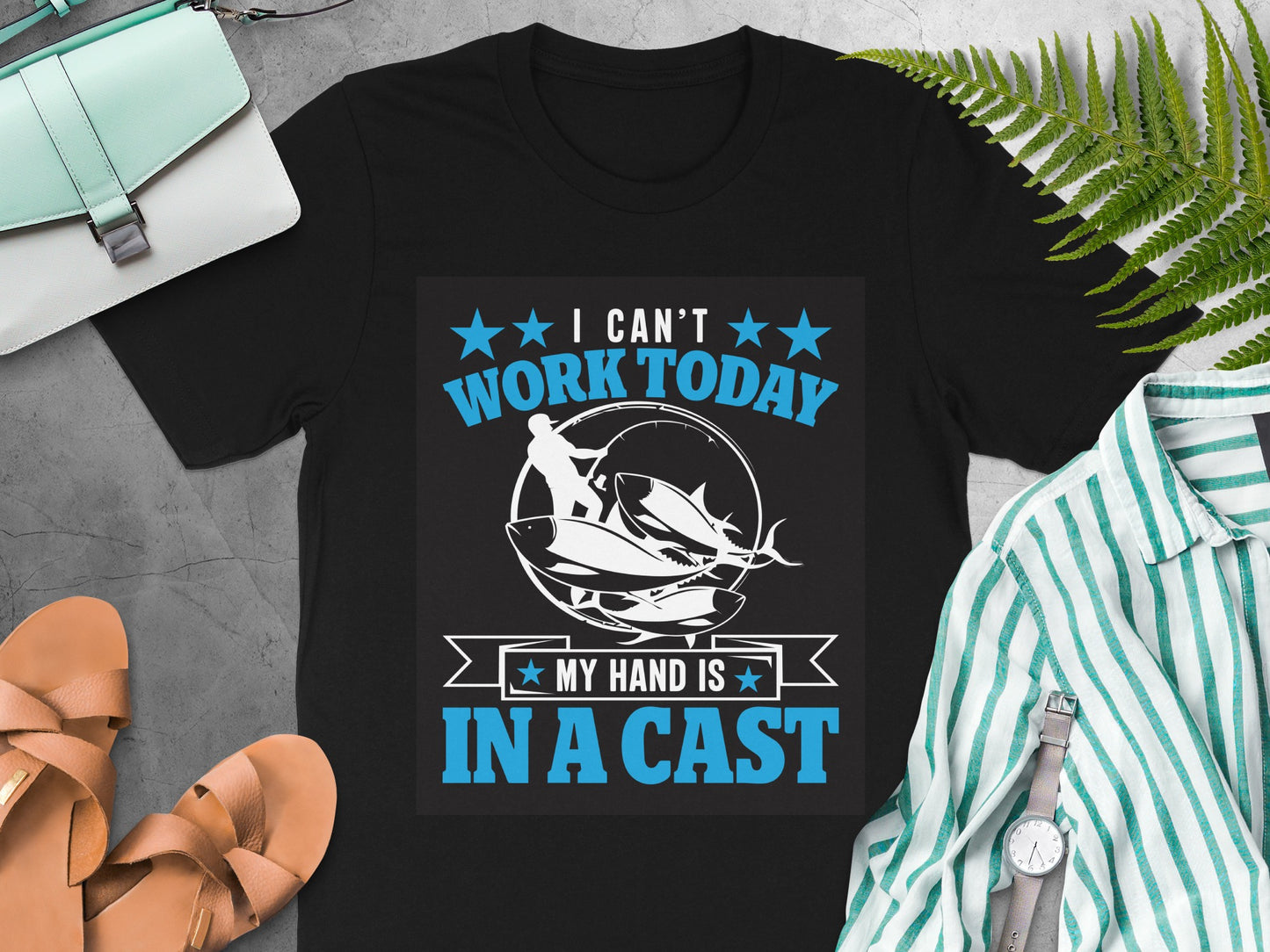 I Can't Work Today My Hand Is In A Cast shirt
