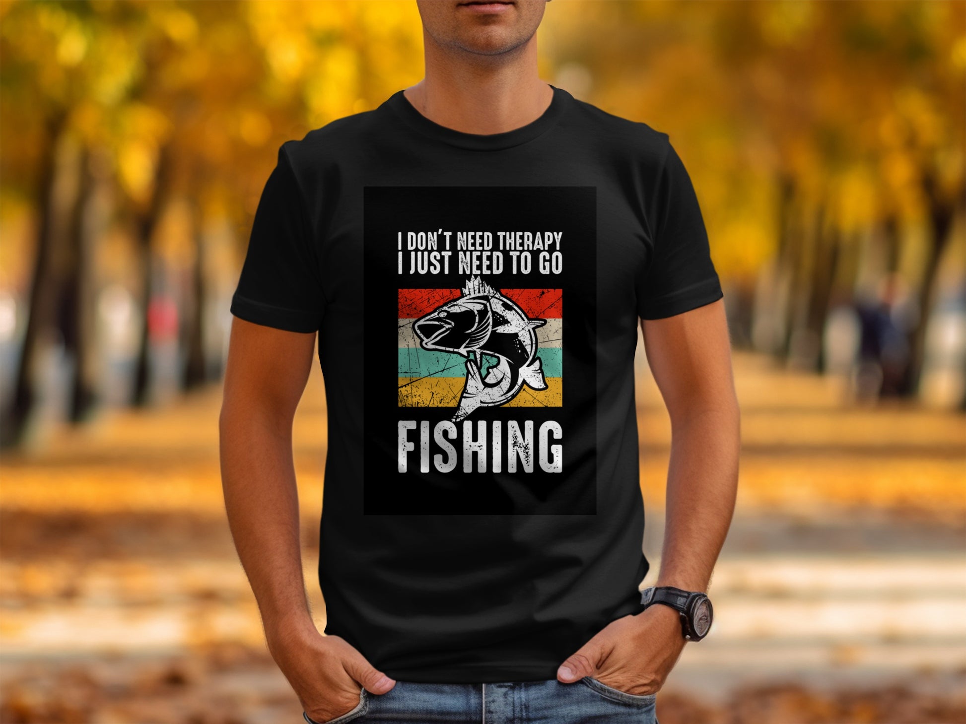 I Don't Need Therapy Just Need To Go Fishing Shirt
