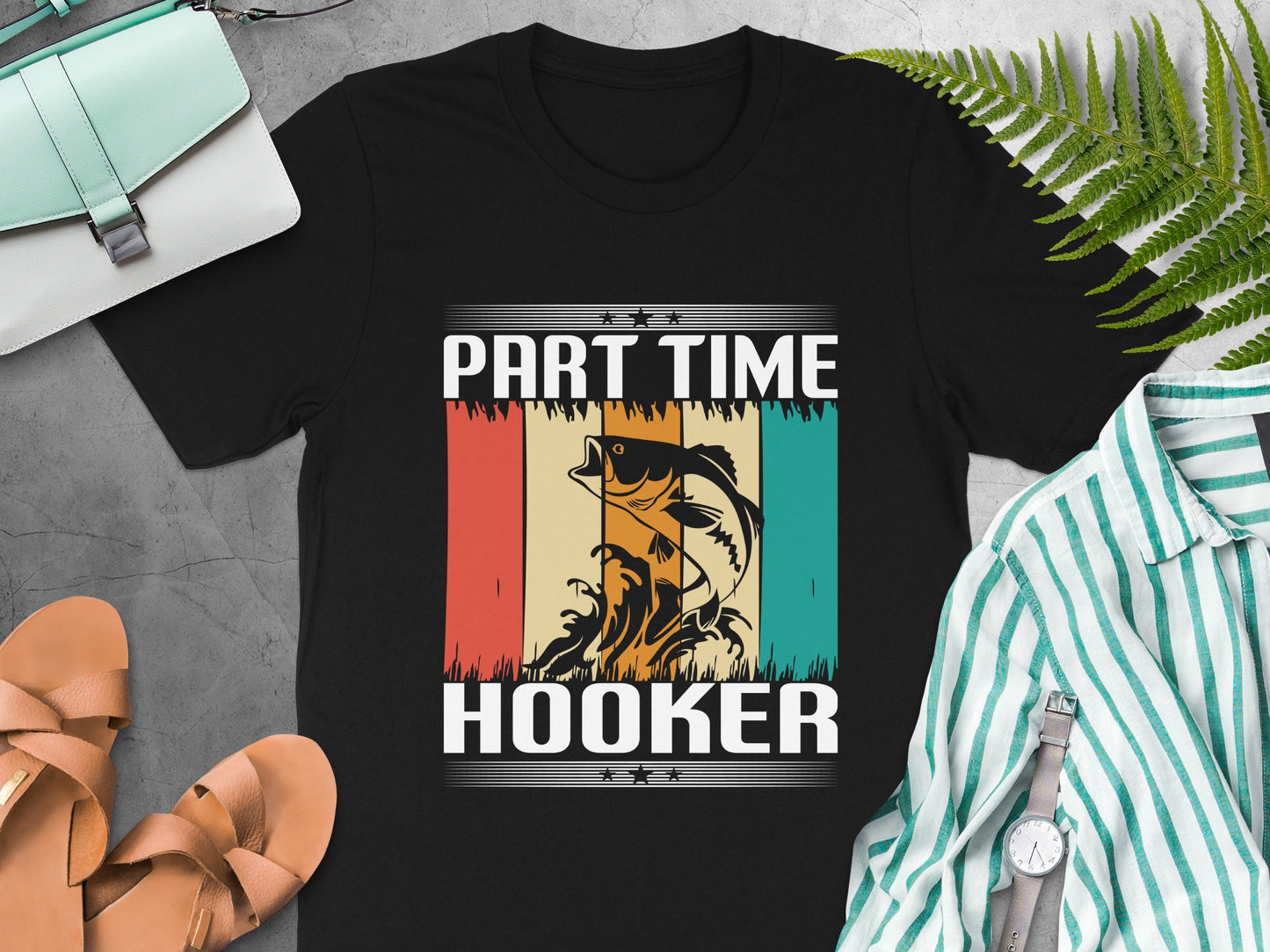 Part Time Hooker Humorous Retro Style T-Shirt
