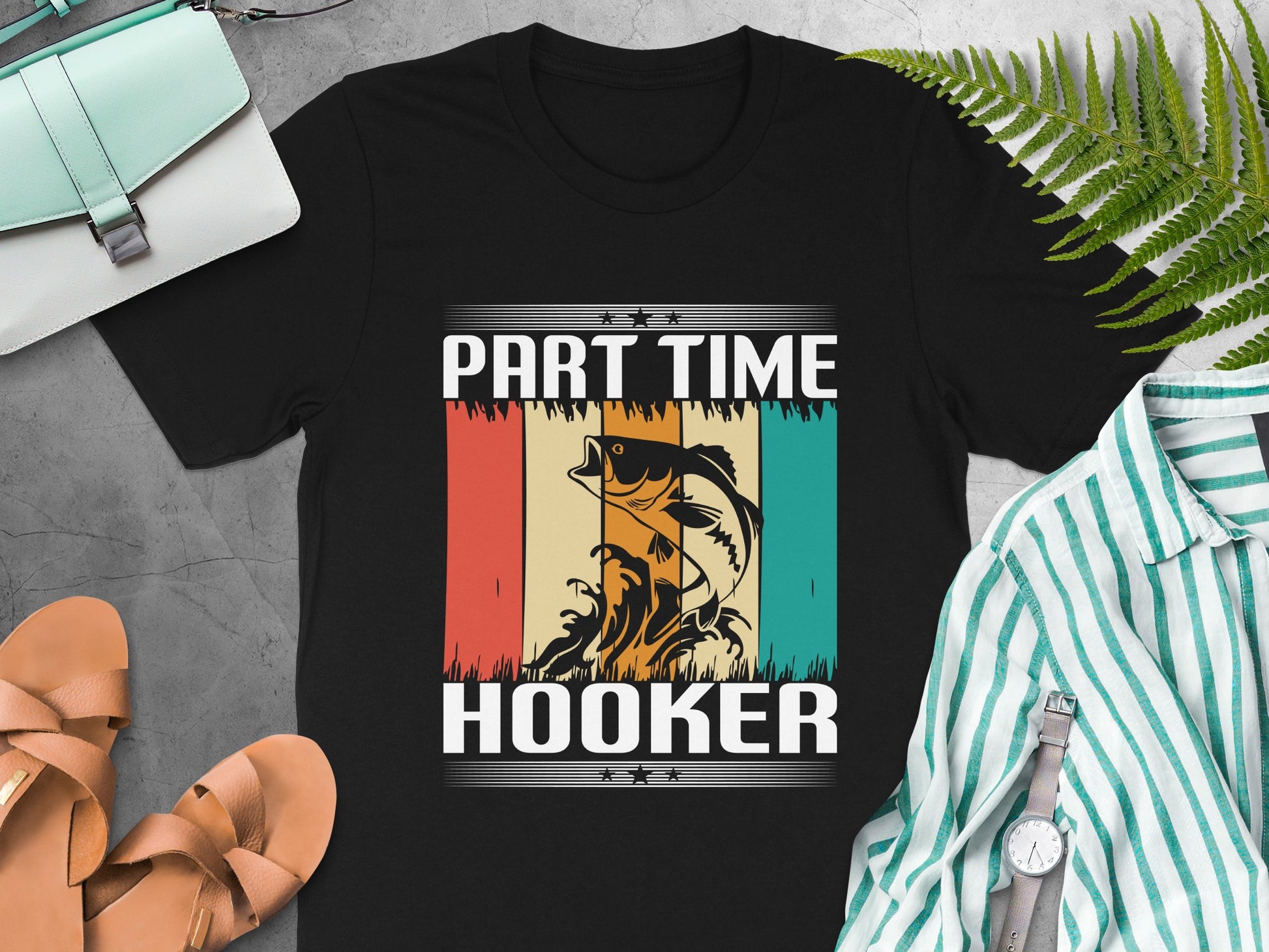 Part Time Hooker Humorous Retro Style T-Shirt