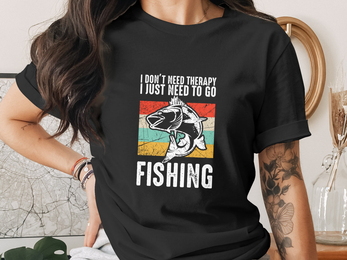 I Don't Need Therapy I Just Need To Go Fishing Shirt