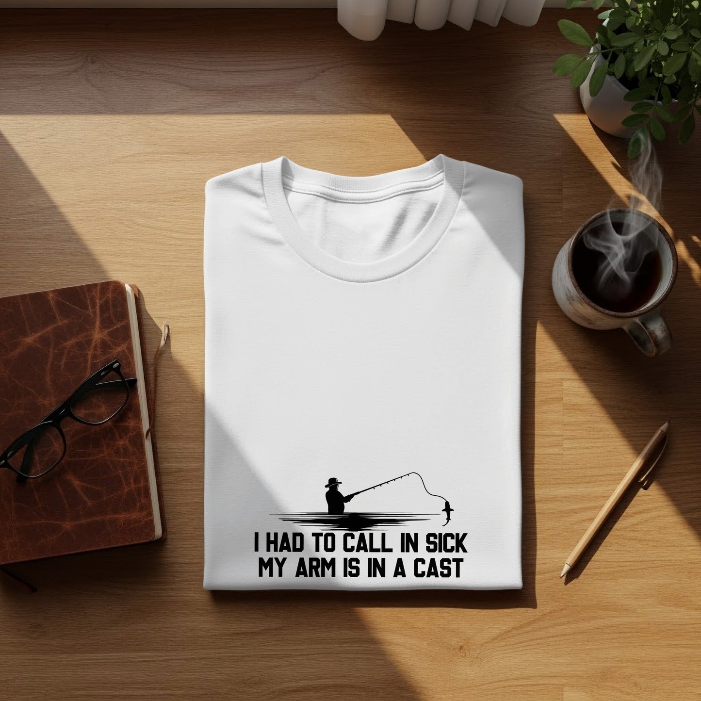 Out of Office. Hooked on Humor - Fishing Tshirt