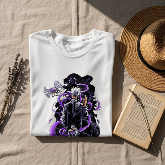Satoru Gojo Domain Expansion Anime Inspired Art T-Shirt Boofy