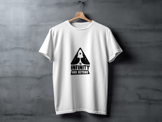 Space Movie T-Shirt: "To Infinity and Beyond" Rocket Spaceship Graphic