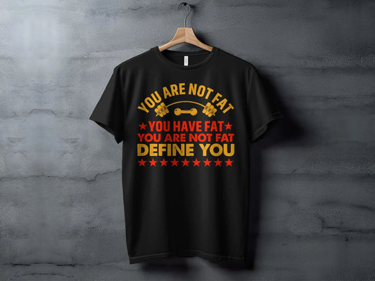 "You Are Not Fat" Inspirational Graphic T-Shirt Boofy
