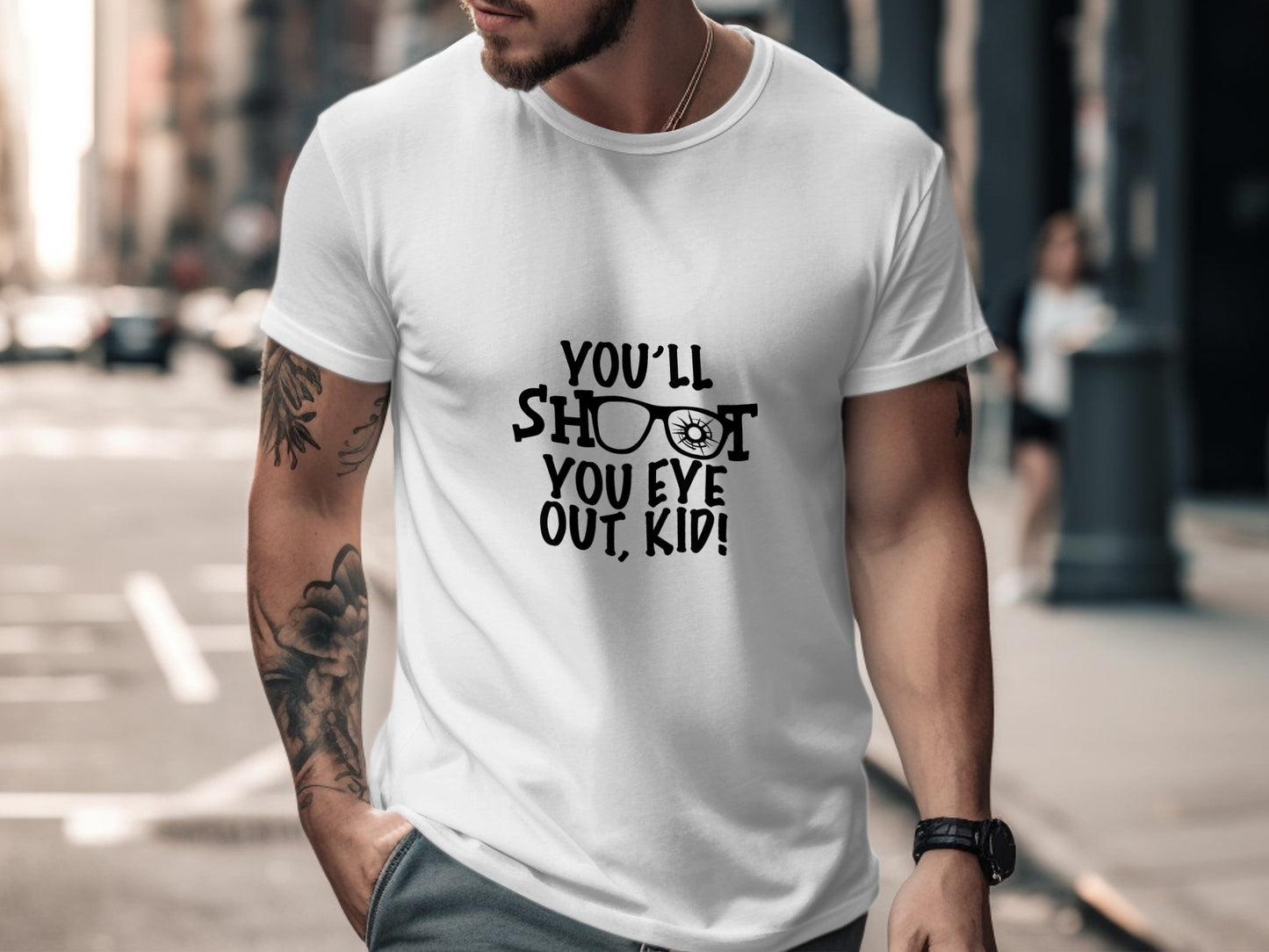 Christmas Movie T-Shirt: "You Will Shoot Your Eye Out" Funny Quote