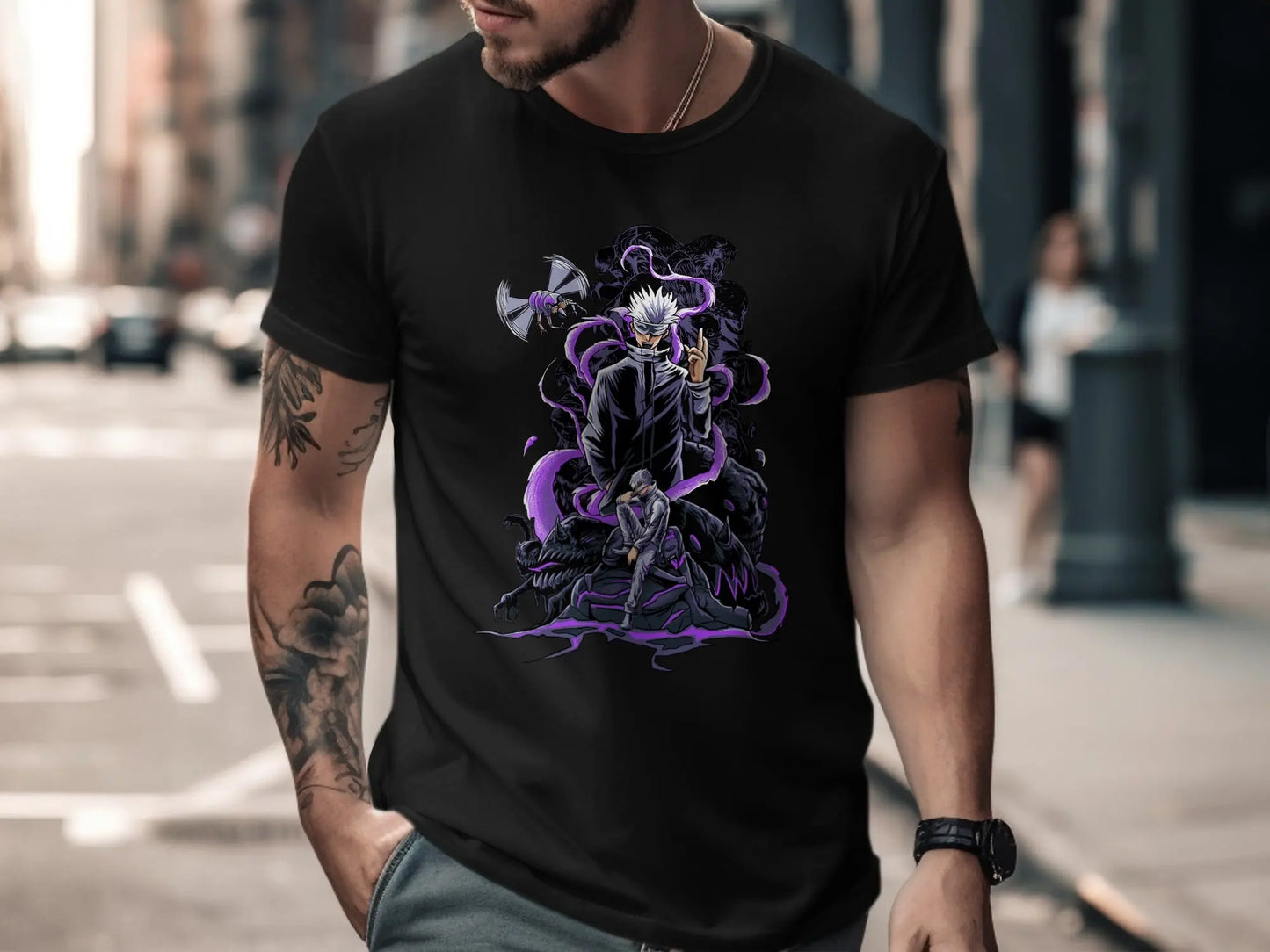 Satoru Gojo Domain Expansion Anime Inspired Art T-Shirt Boofy