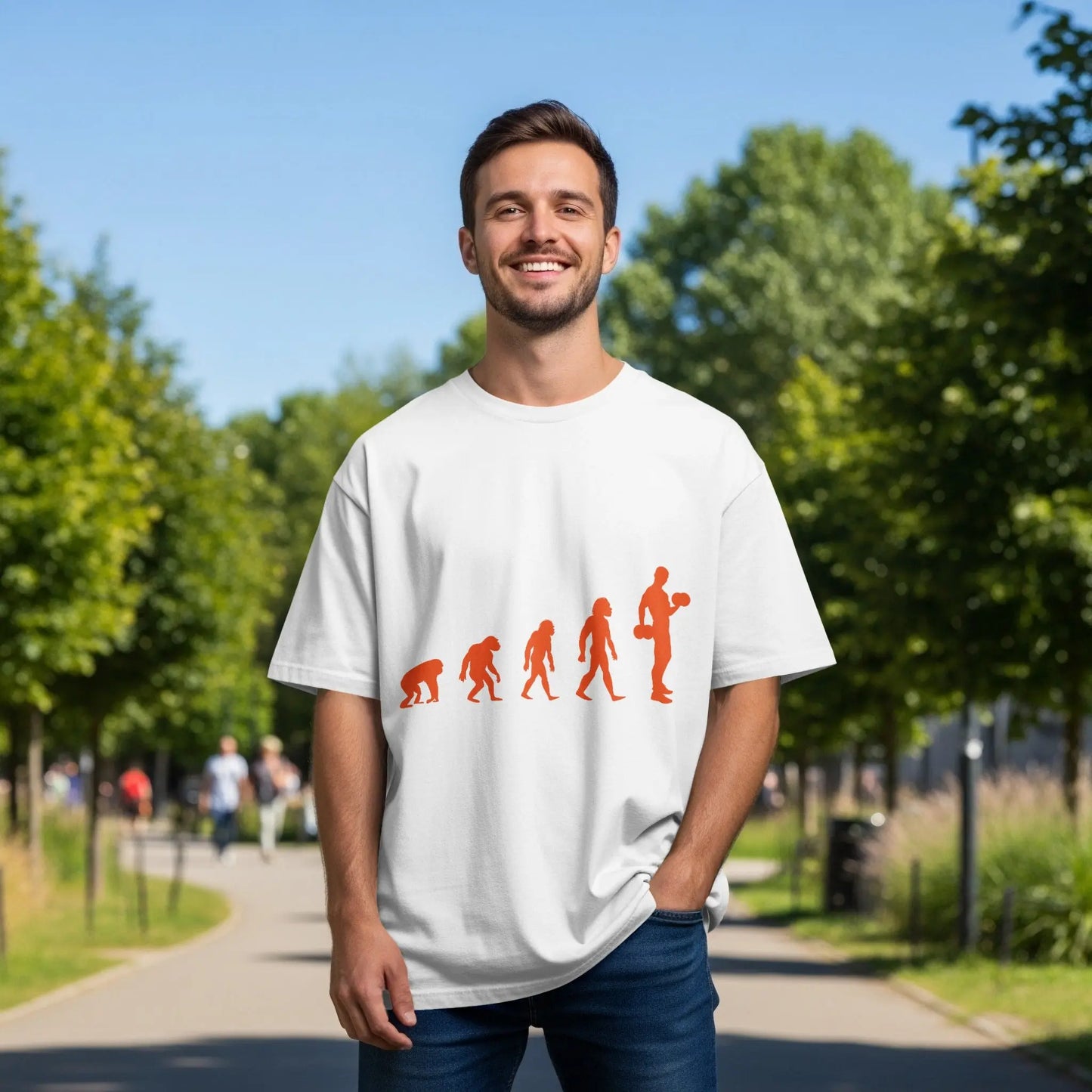 Evolution Lifting Progression Man Graphic T-Shirts Boofy