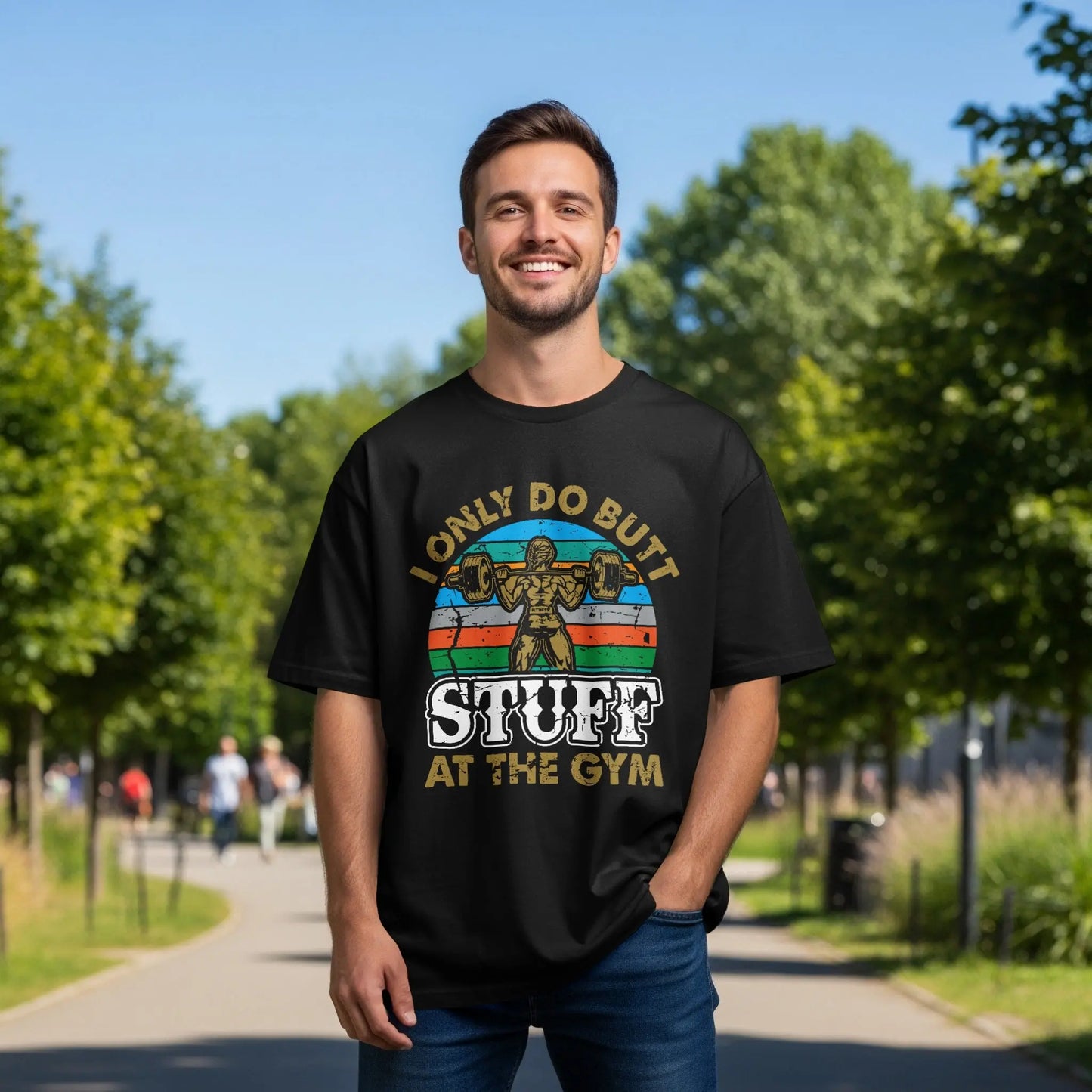 Humorous "I Only Do Butt At The Gym" T-Shirts Boofy