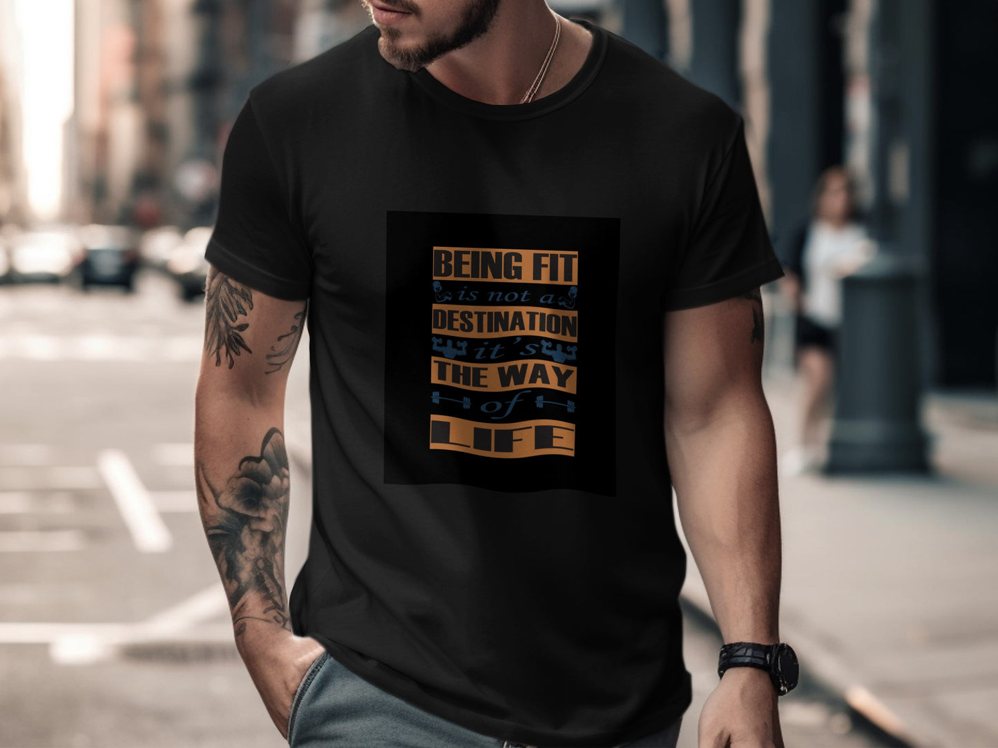 Fitness Is a Way of Life Tee - Cotton Tshirt
