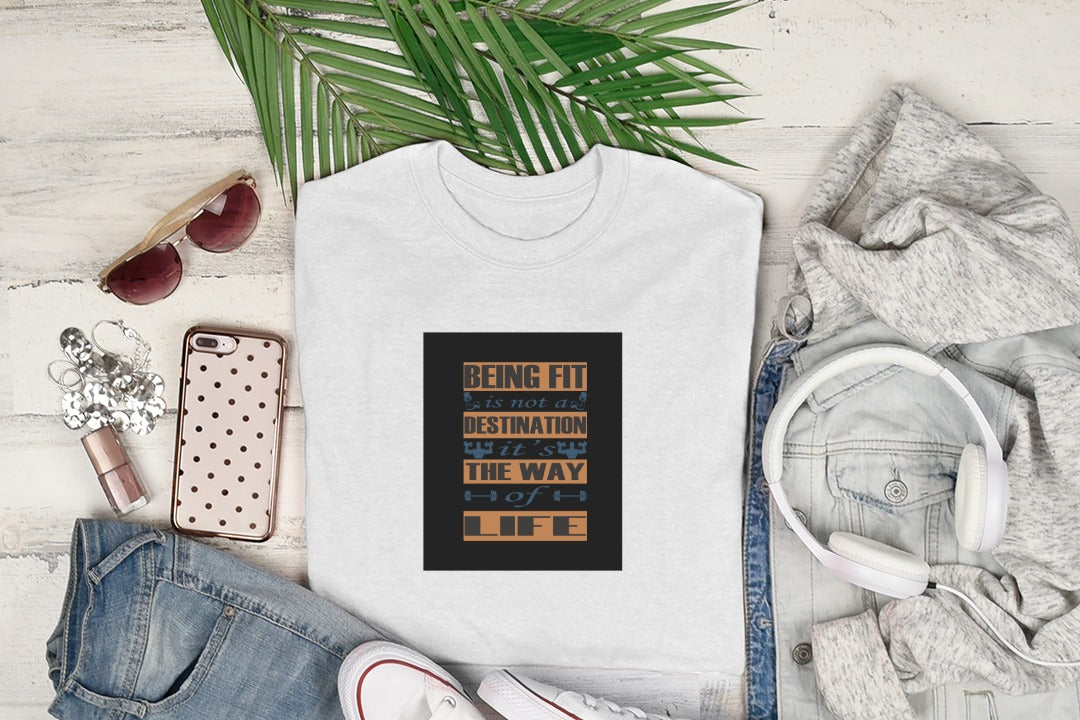 Fitness Is a Way of Life Tee - Cotton Tshirt