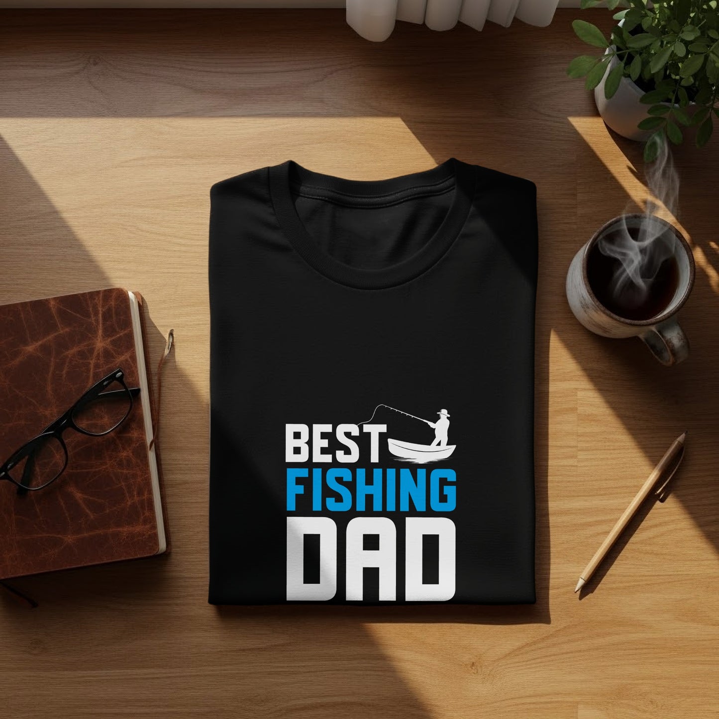 Hooked on Being a Proud Dad - Fishing Tshirt