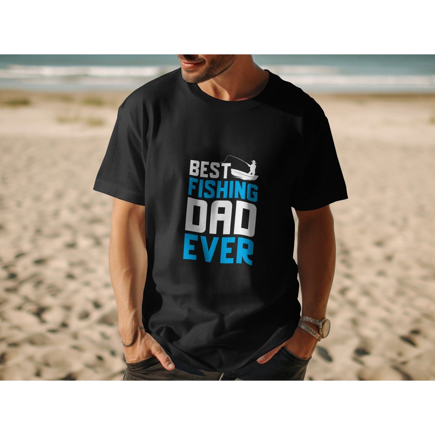 Hooked on Being a Proud Dad - Fishing Tshirt