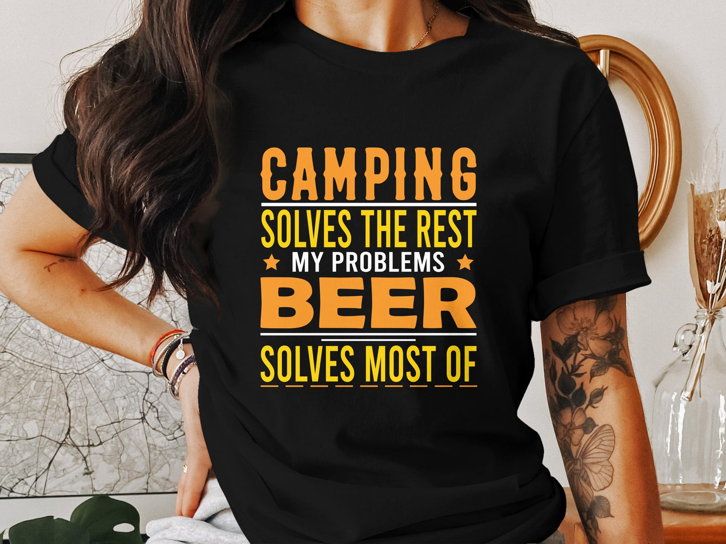 Camping + Beer = Problem Solved Tee