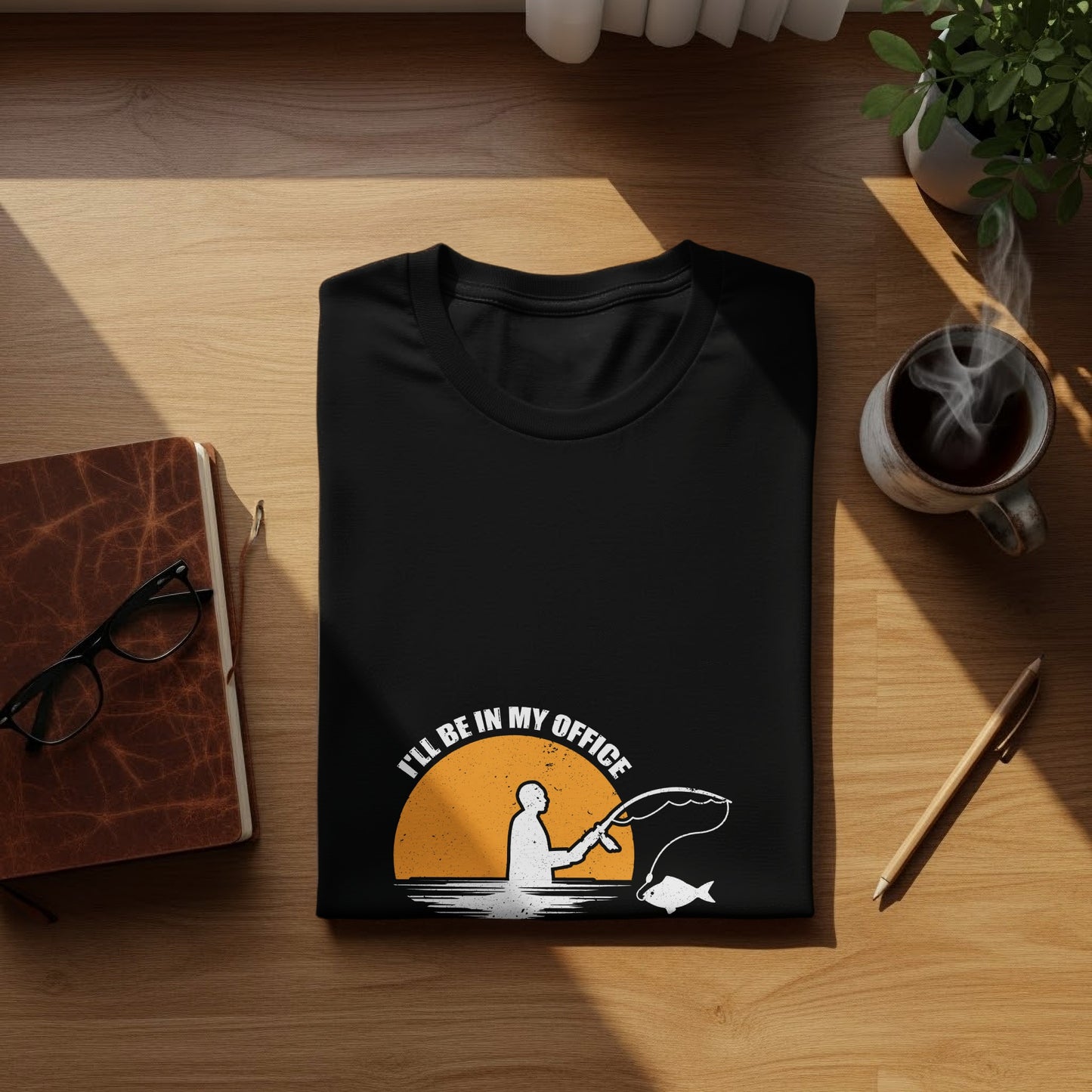 Where the Rod Replaces the Routine - Fishing Tshirt