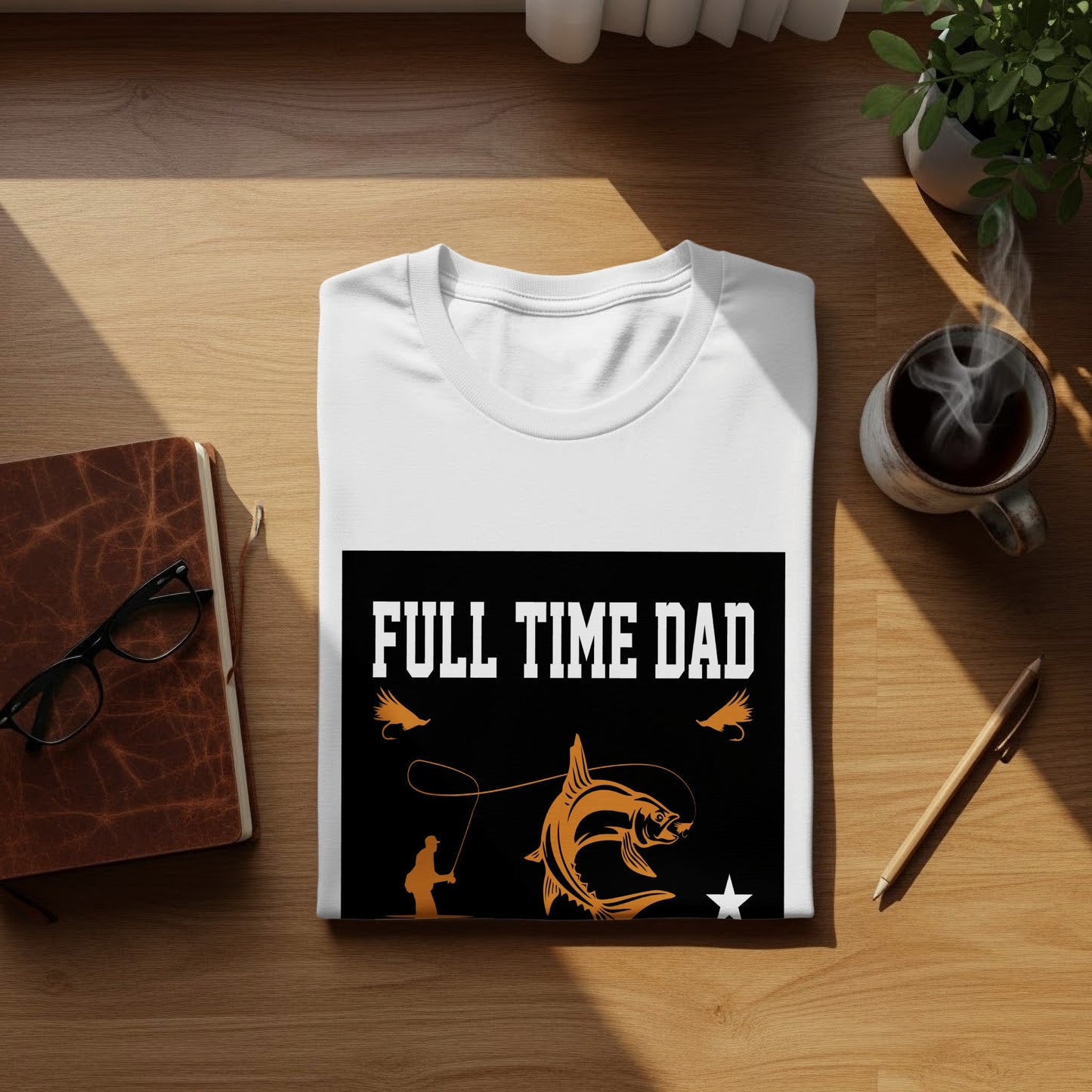 No Days Off, All Heart - Fishing Tshirt
