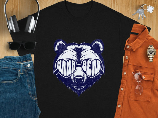 Mama Bear Graphic Tee for Moms and Grandmothers Boofy