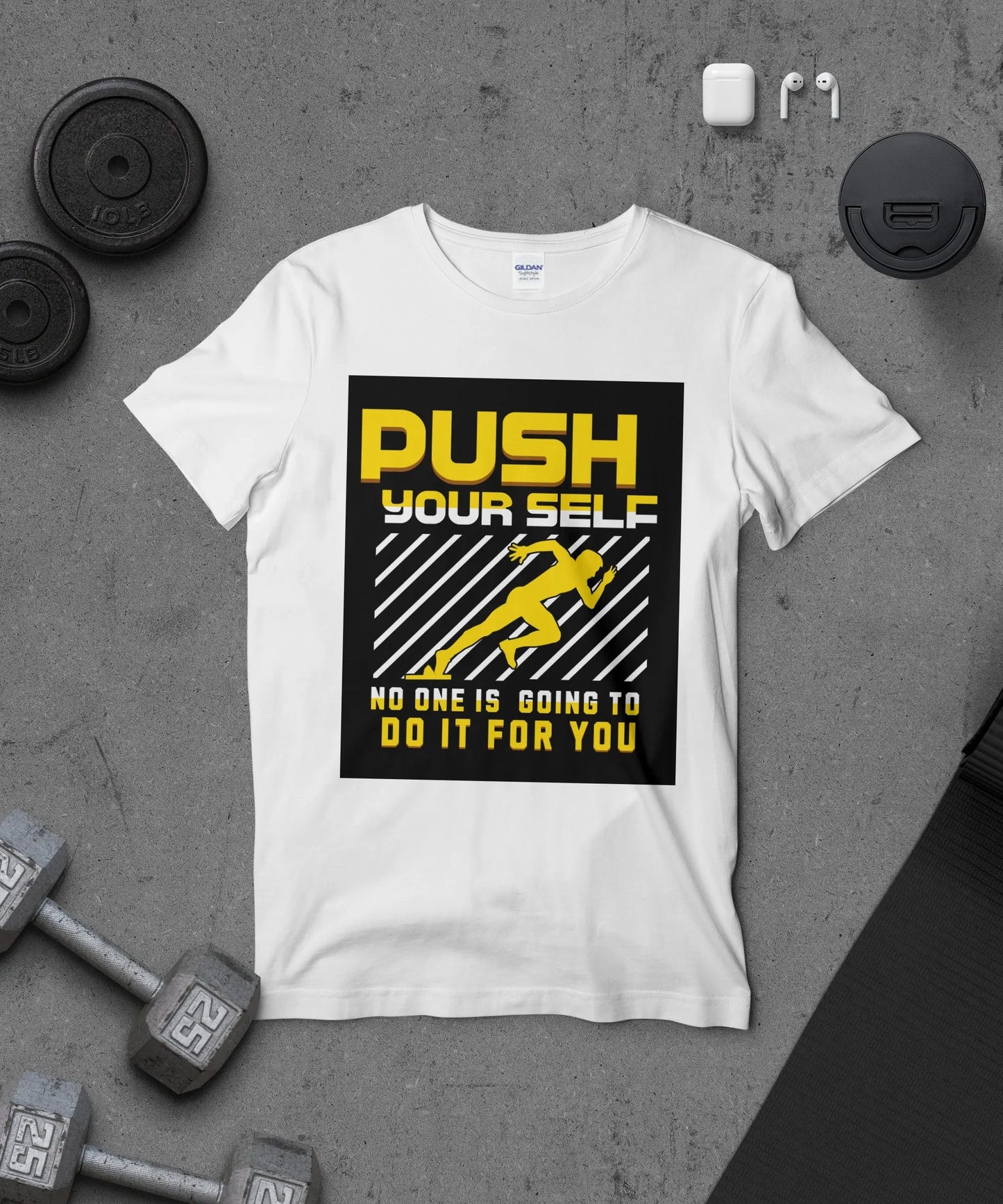 "Push Yourself" Motivational Graphic T-Shirt Boofy