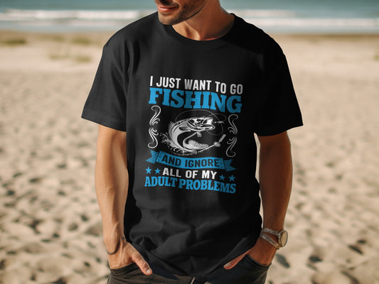 Escape the Chaos, Embrace the Calm- Fishing Tshirt