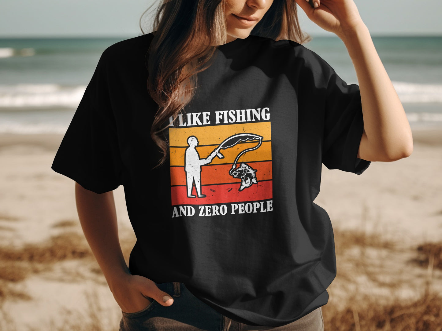 Solitude Over Small Talk - Fishing Tshirt