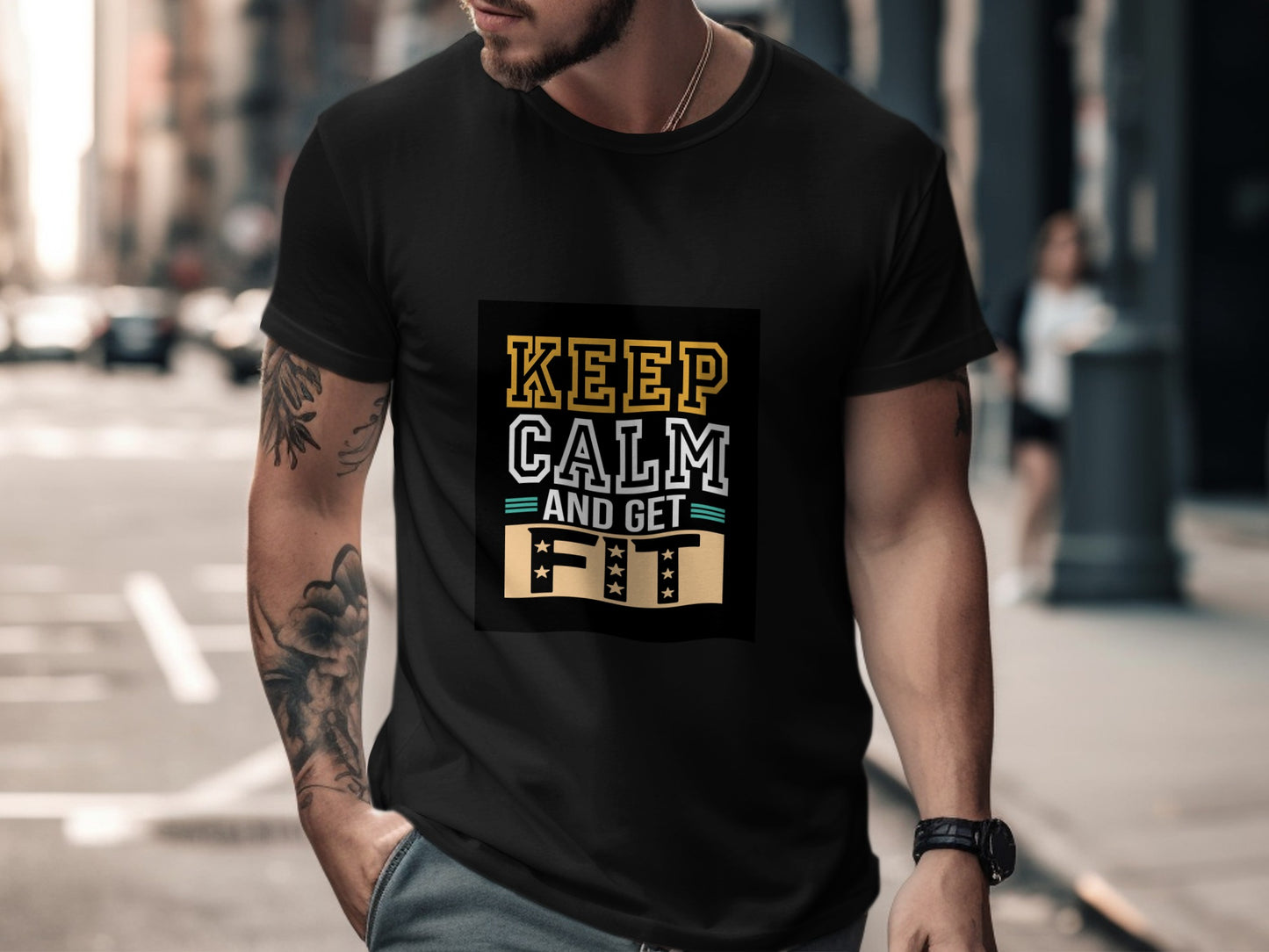 Stay Focused. Stay Fit. Stay Calm - Cotton Tshirt