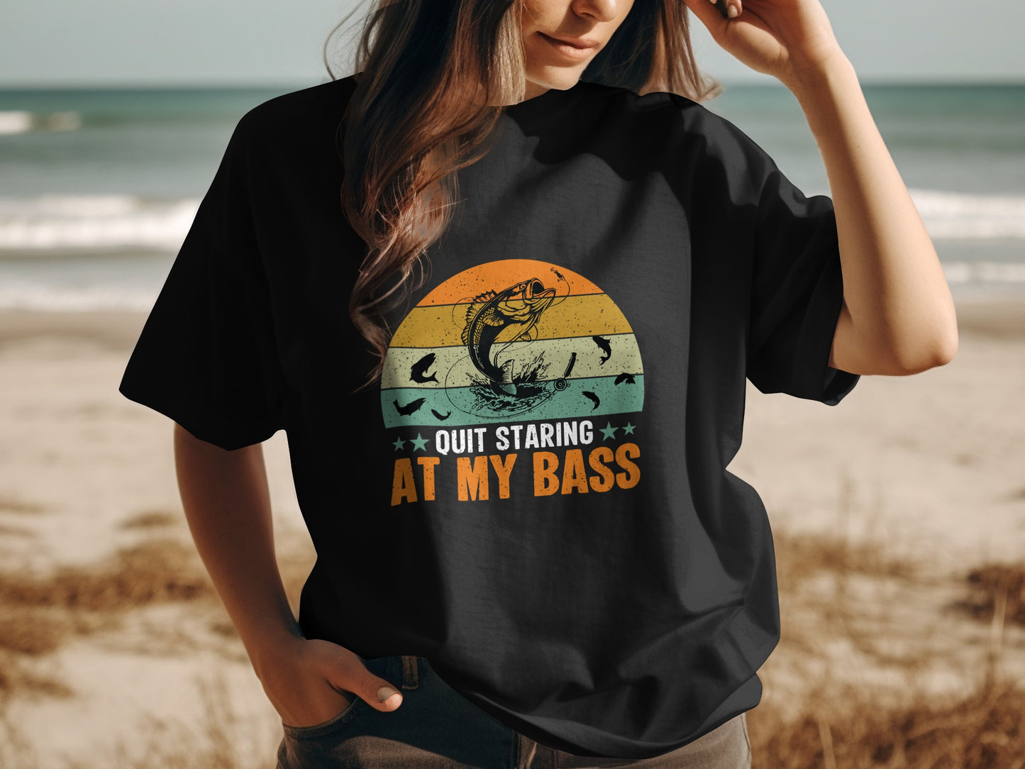 Eyes Up, Lines Down - Fishing Tshirt