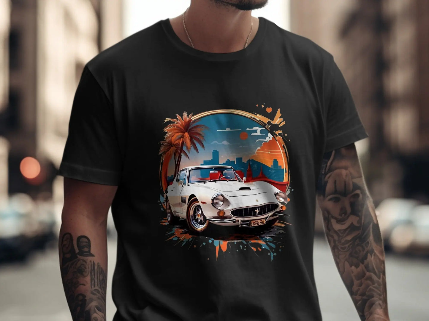 Classic Elegance Meets City Streets- Cotton Tshirt My Store