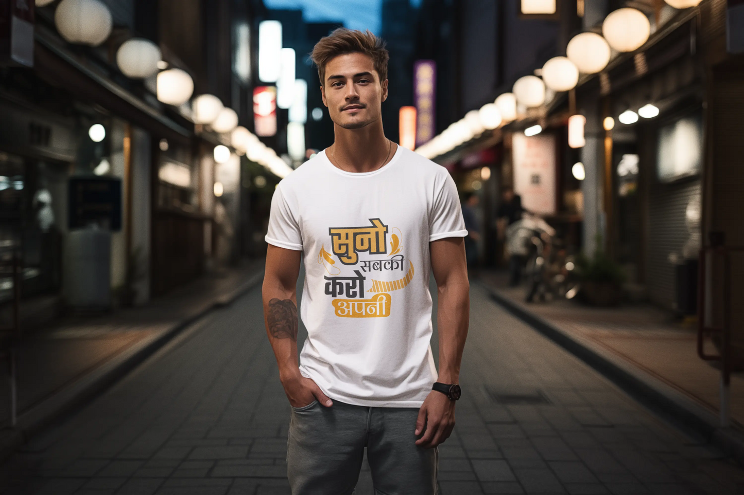 Listen Everyone Do Your Own Hindi Quote Graphic T-Shirts Boofy