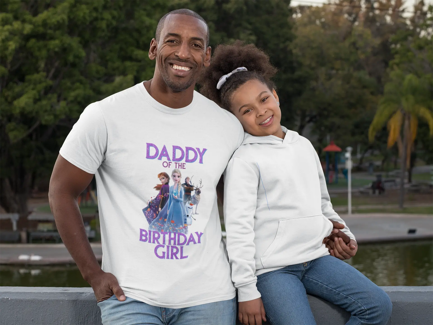Daddy Of The Birthday Girl T-Shirt: Frozen Cartoon Theme Family Tee