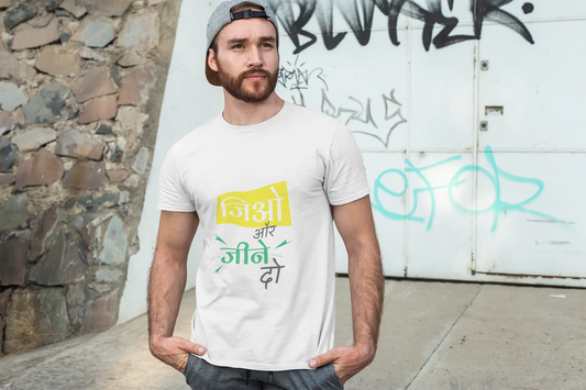 Live And Let Live Quote In Hindi Typography Based T-Shirts Boofy