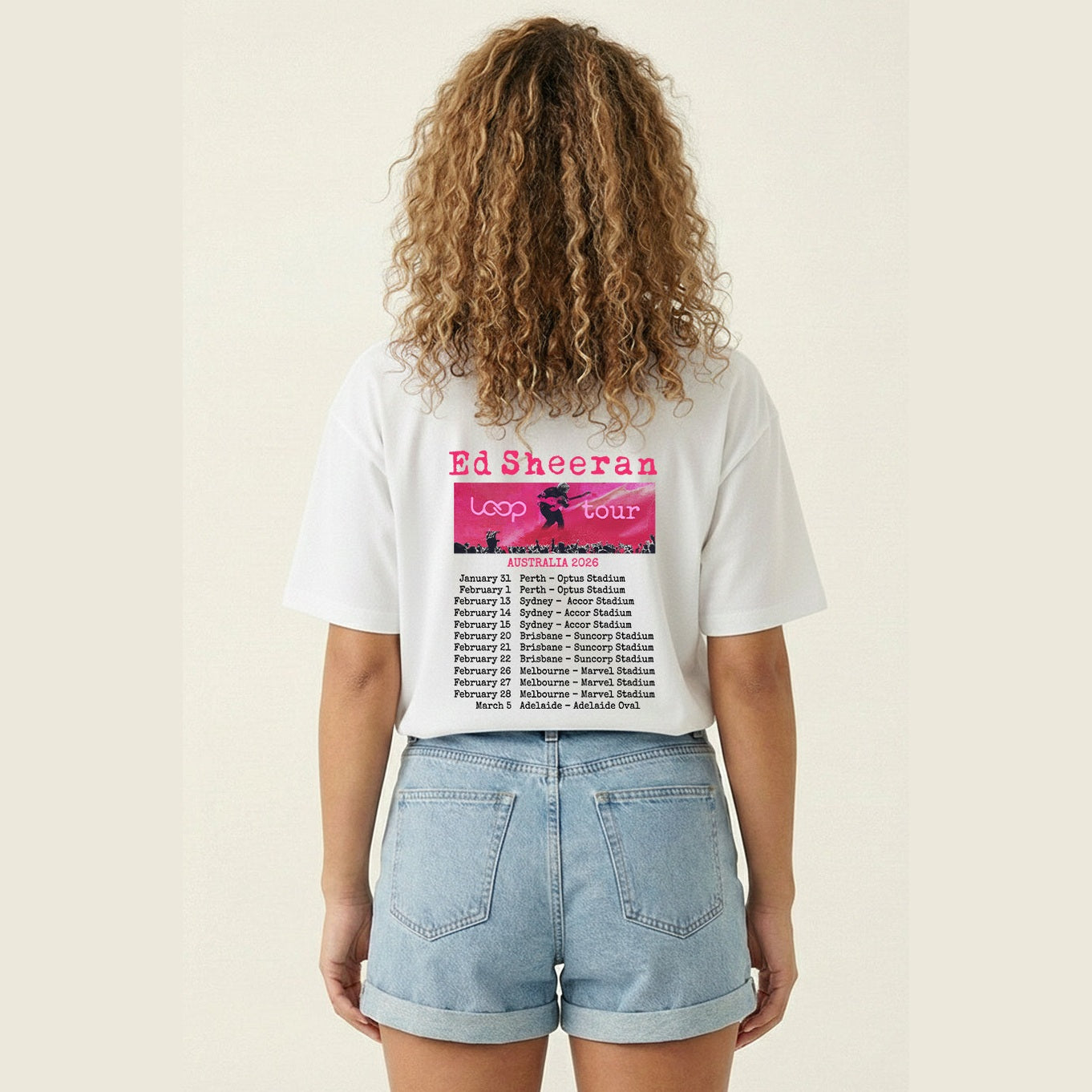 Ed Sheeran Australian Tour T-Shirt – Loop Tour 2026 Style Concert fan made