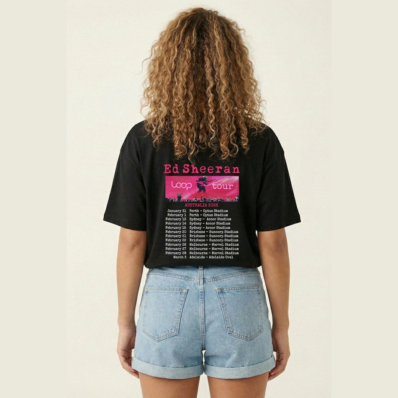 Ed Sheeran Australian Tour T-Shirt – Loop Tour 2026 Style Concert fan made
