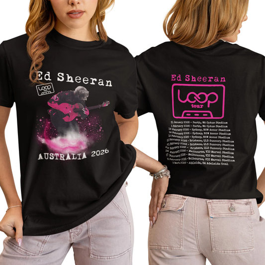 Ed Sheeran concert T-shirt Australia fan made merch