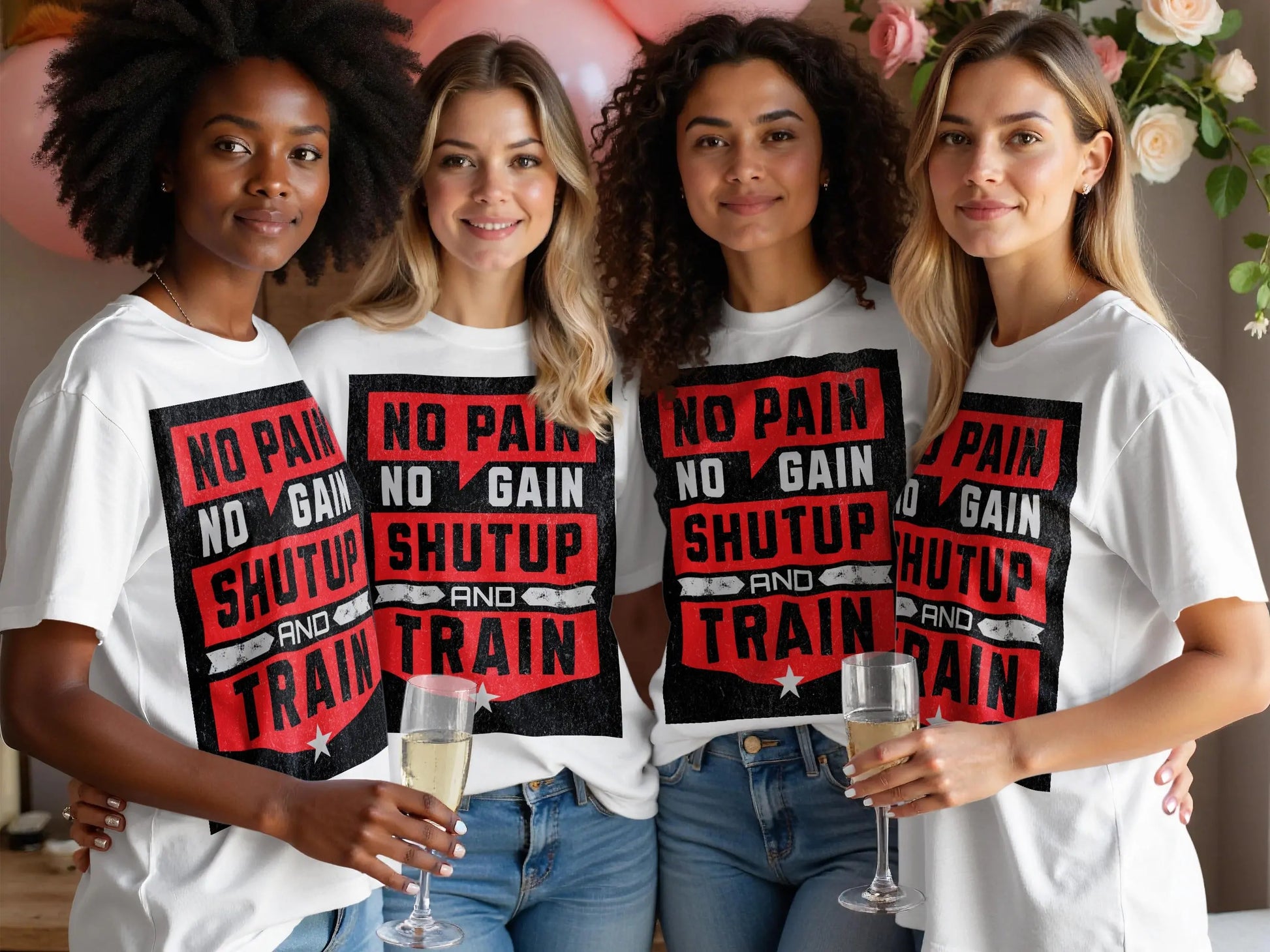"No Pain No Gain Shutup and Train" T-Shirt Boofy