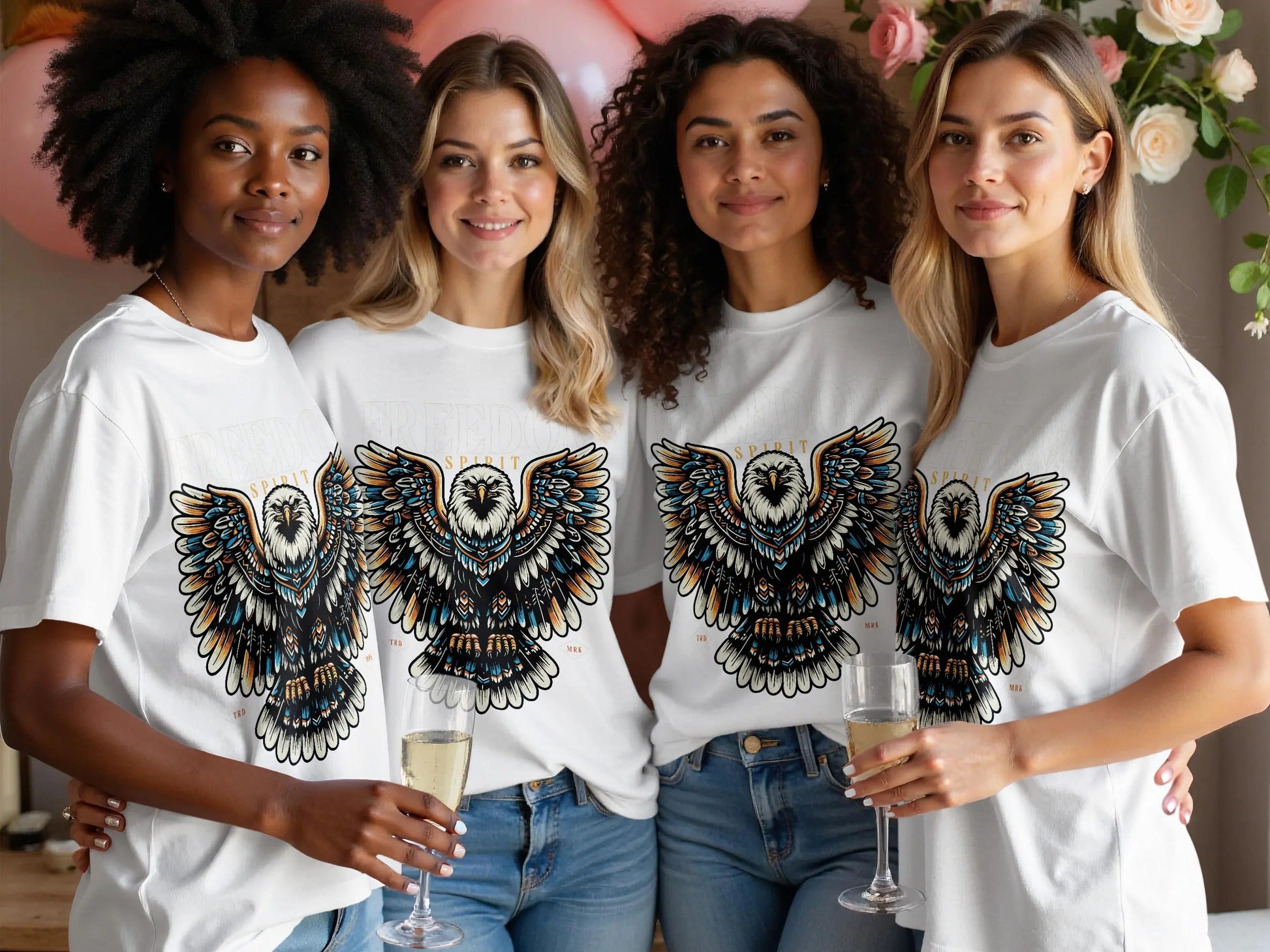 Majestic Eagle Freedom Spirit Graphic T-Shirts Boofy