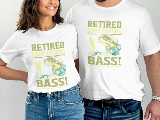Retired "Kiss My Bass" Funny Fisherman T-Shirt Boofy