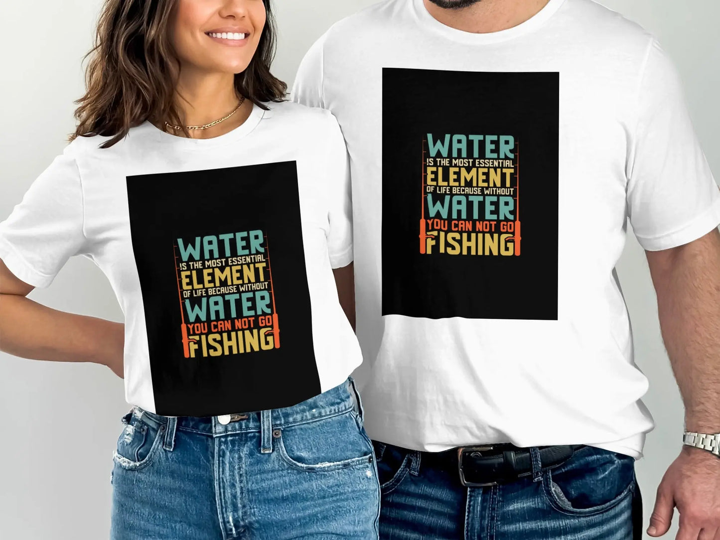 Water Element "Fishing Is Best" Quote T-Shirt Boofy