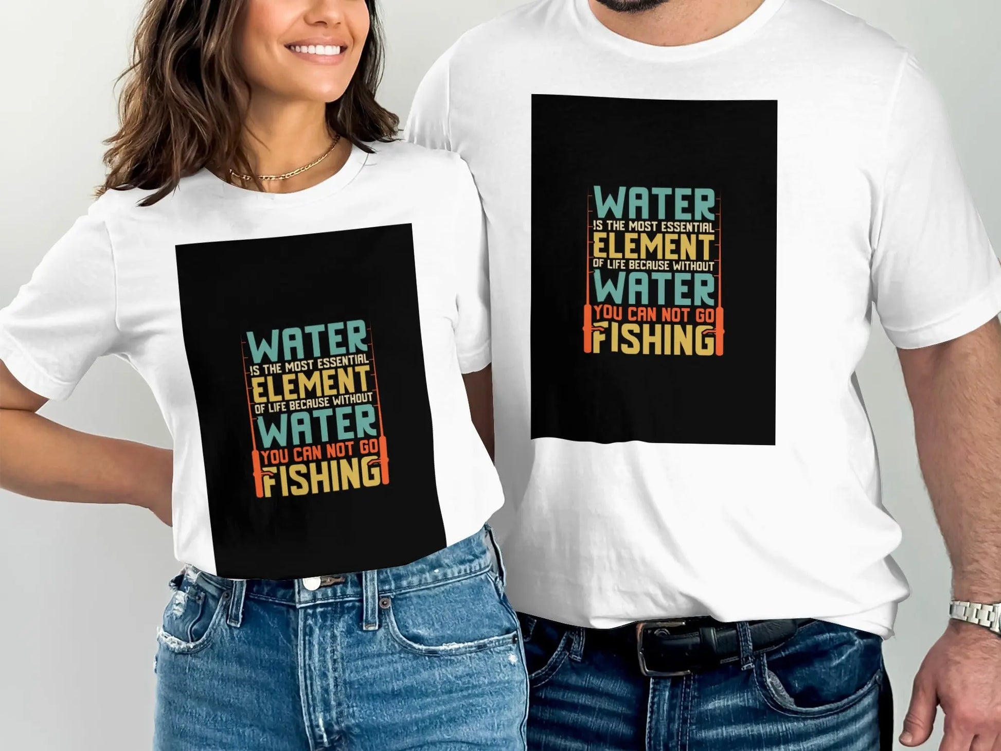 Water Element "Fishing Is Best" Quote T-Shirt Boofy