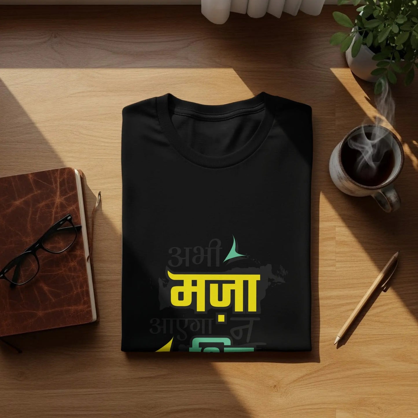 Abhi Maza Ayega Na Bhidu Graphic Design T-Shirts Boofy