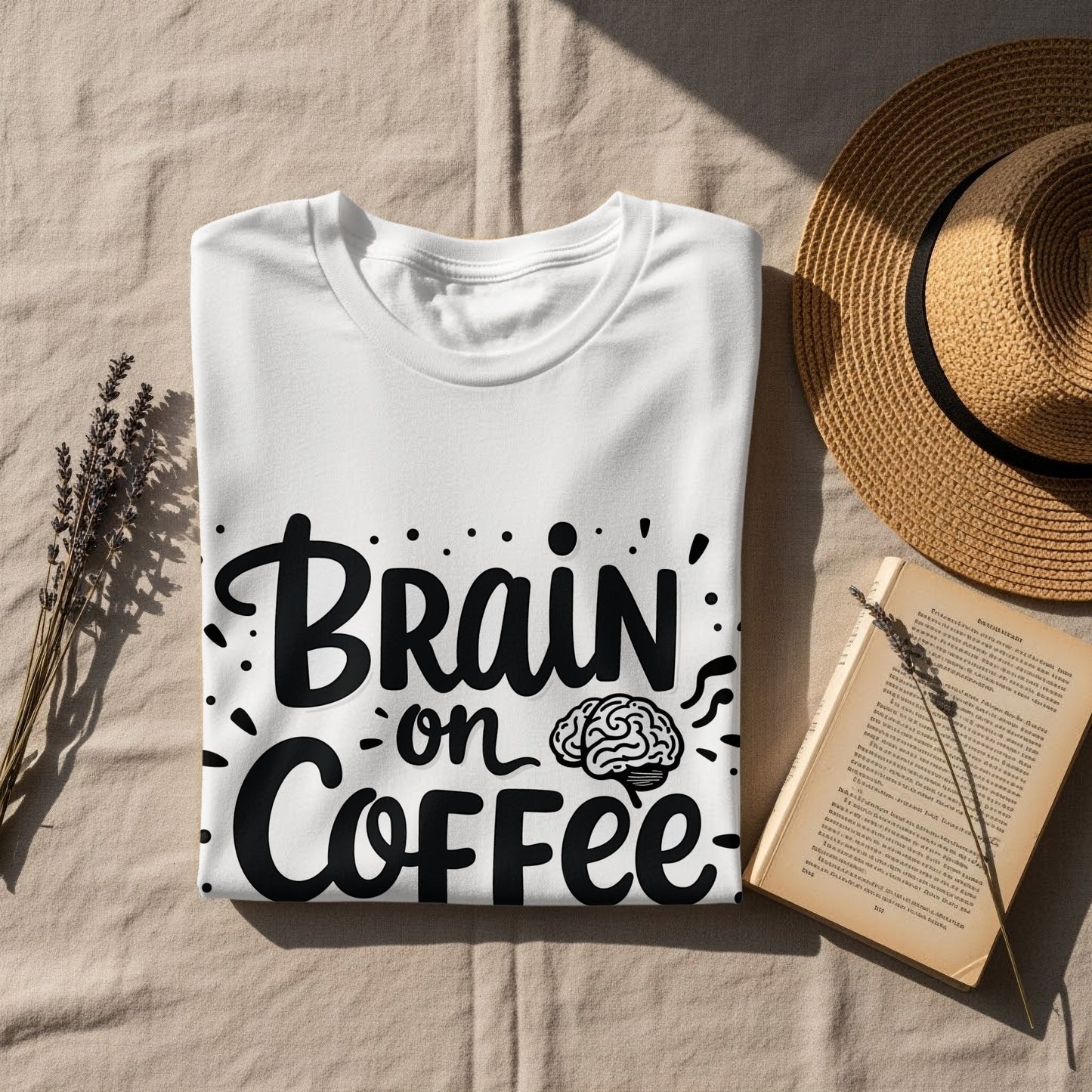 Coffee Lover T-Shirt: "Brain On Coffee Break" Funny Graphic Design
