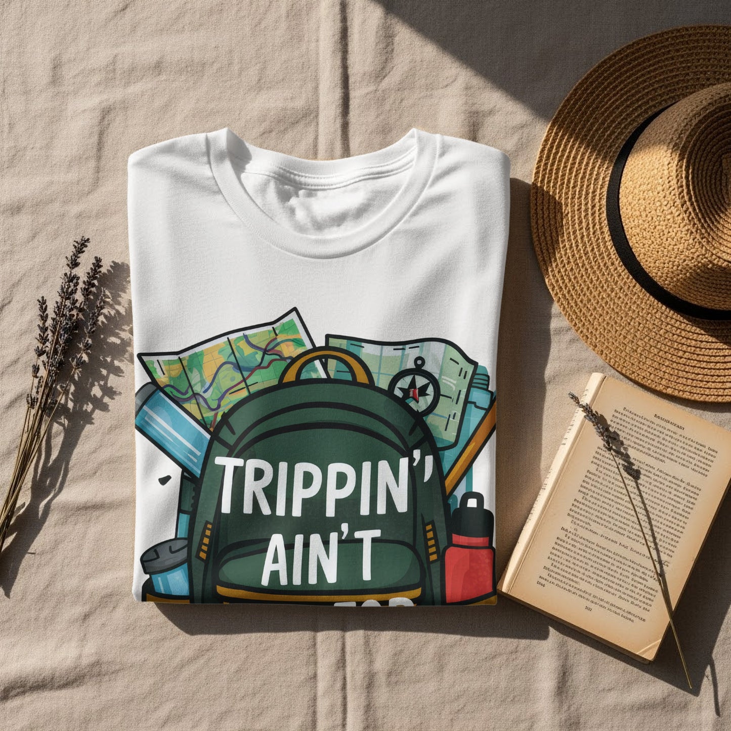 Funny Traveler T-Shirt: "Trippin' Ain't Just For Weekends" Adventure Tee