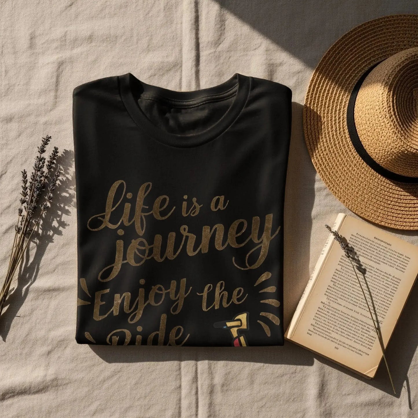 Inspirational Journey T-Shirt: "Life is a Journey Enjoy The Ride" Scooter