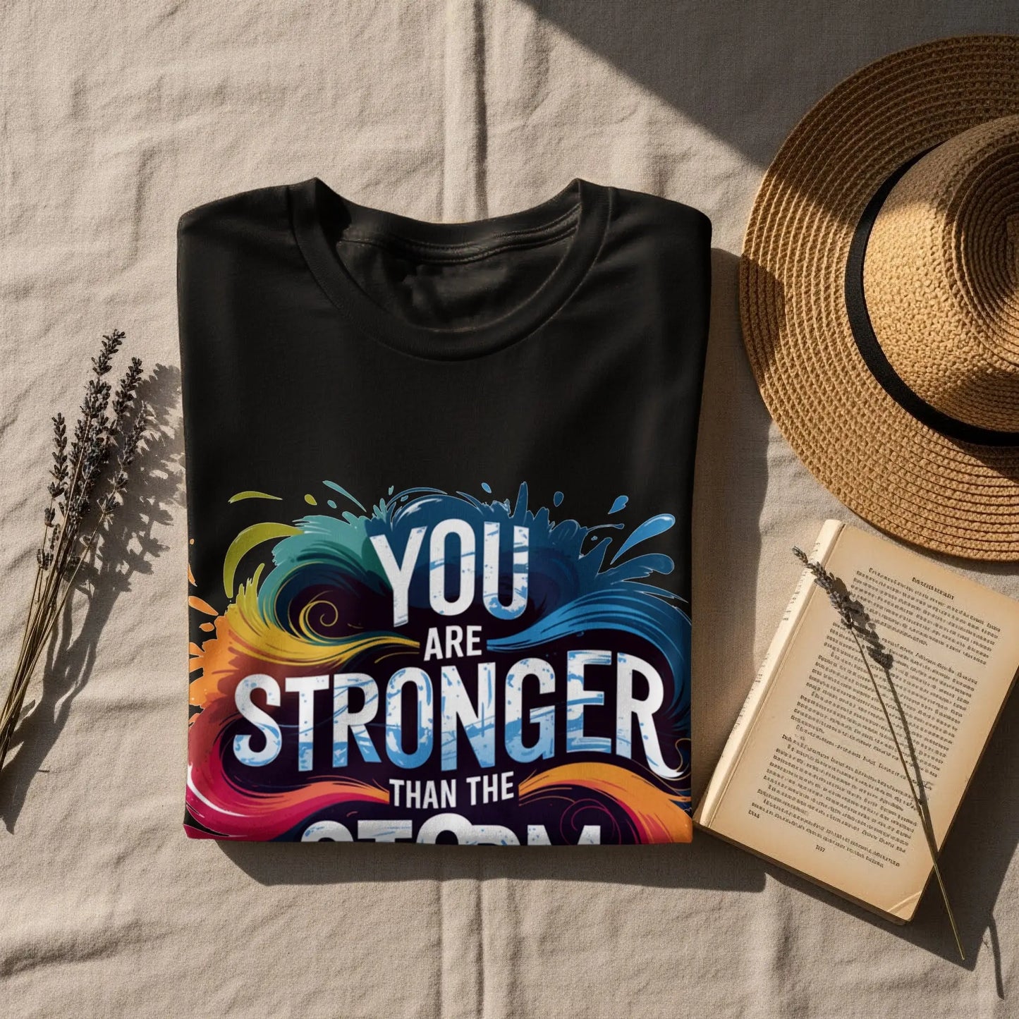 Empowerment T-Shirt: "You Are Stronger Than The Storm" Motivational Art