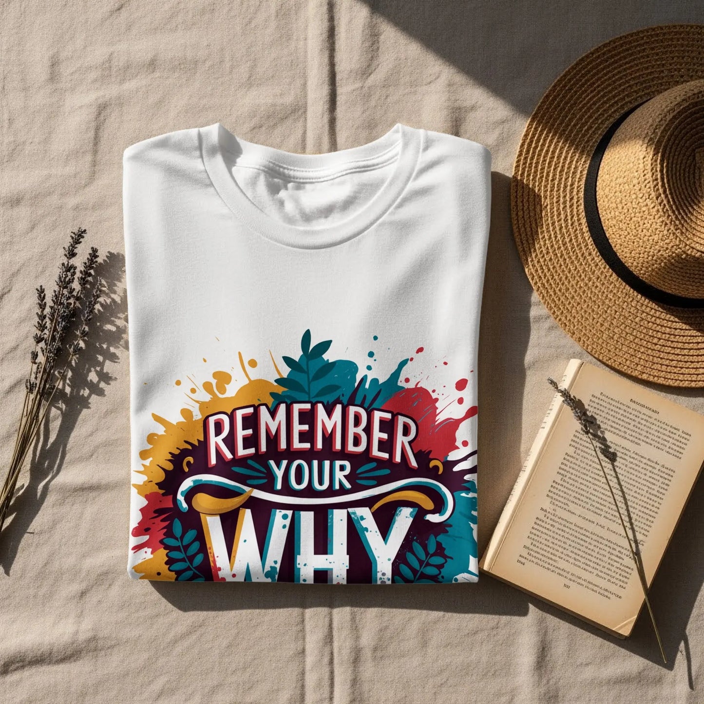 Motivational T-Shirt: "Remember Your Why" Quote Art Daily Reminder