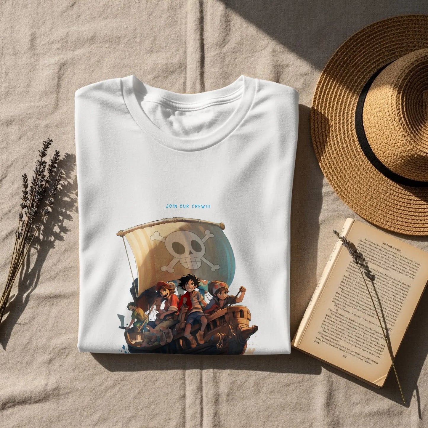 Join Our Crew Never Back Down Pirates Graphic T-Shirt Boofy