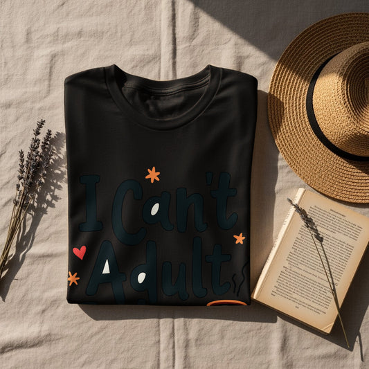 Adulting T-Shirt: "I Can't Adult Today Help" Funny Slogan