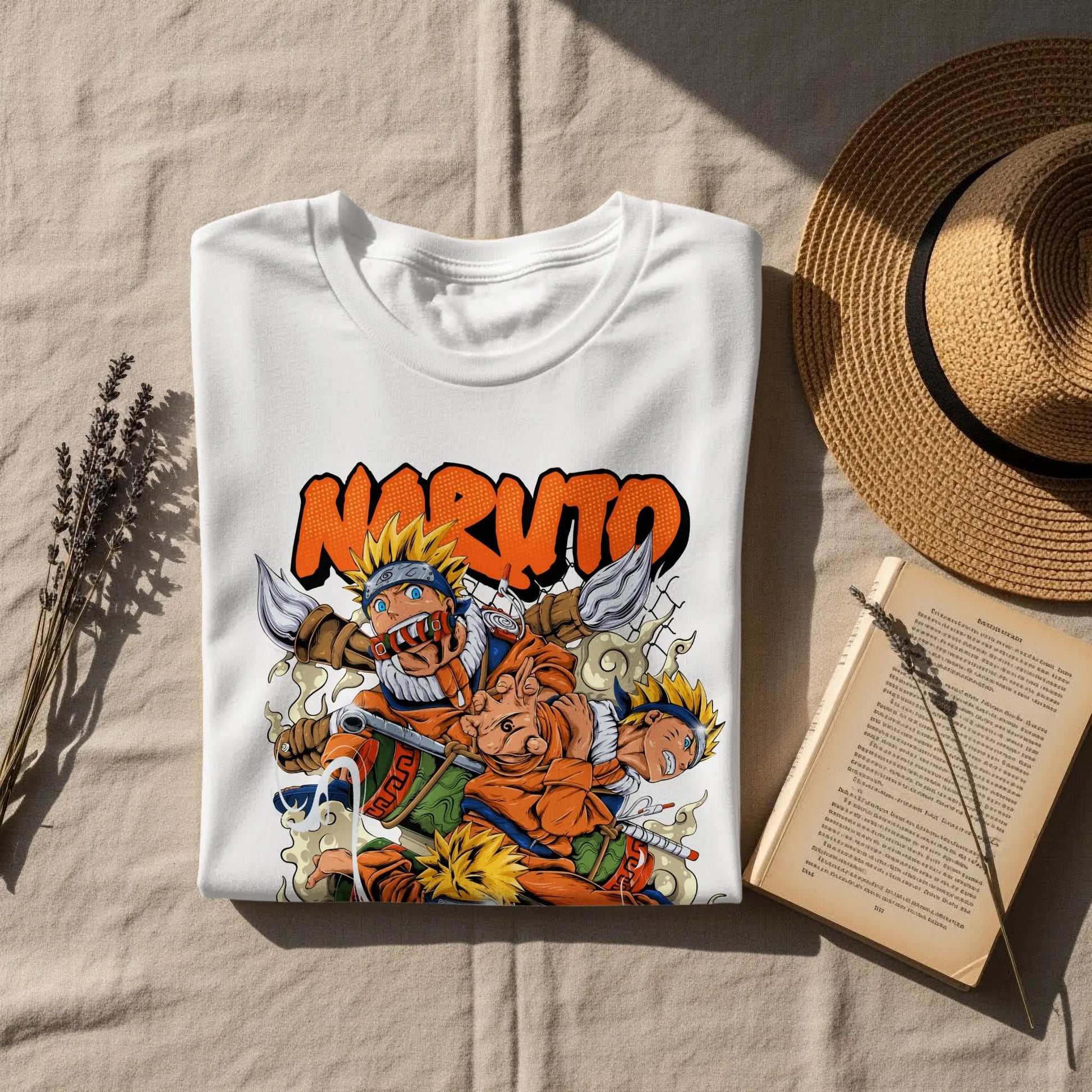 Anime Naruto Character Stacked Poses Graphic T-Shirt Boofy