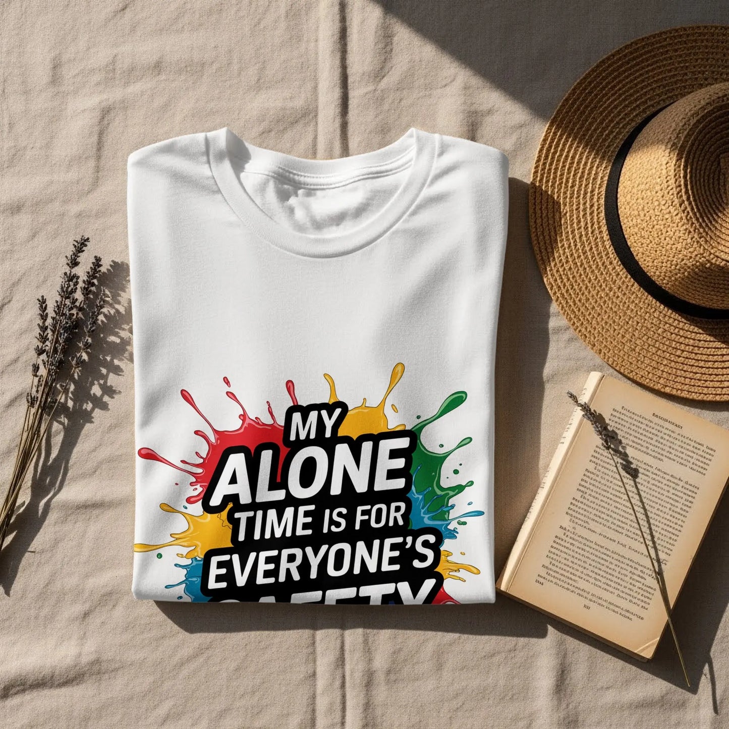 Funny Introvert T-Shirt: "My Alone Time Is For Everyone's Safety"